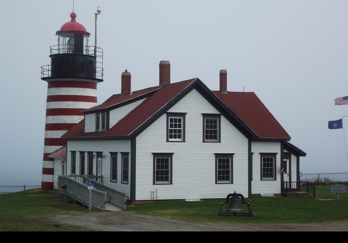 These pictures represent two different trips to the lighthouse.  The first on an overcast, foggy day; the second on a much sunnier day.  Obviously, this is the cloudy day.
