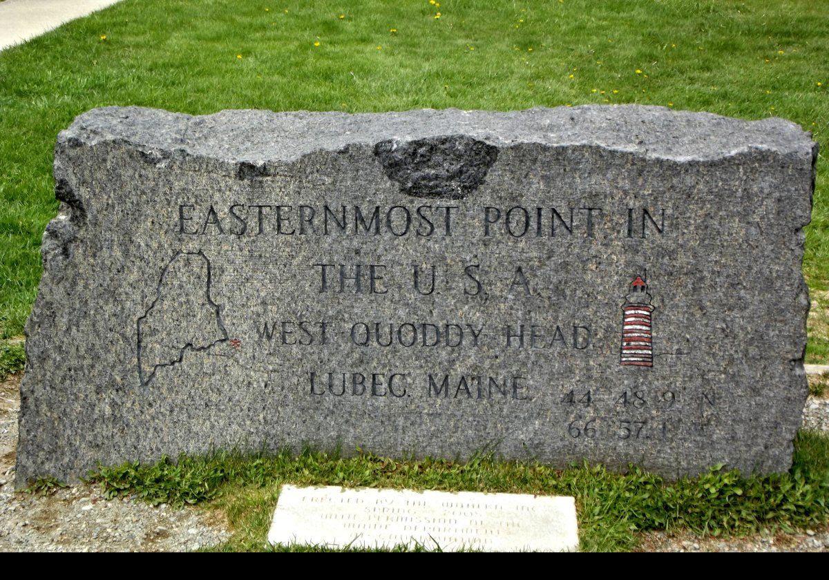 The plaque informing you that this is the eastern most point in the US.  