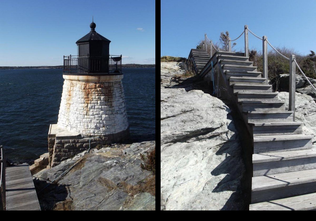 The steps leading down to the lighthouse are exposed to the strong winds making the descent a little nerve racking.  