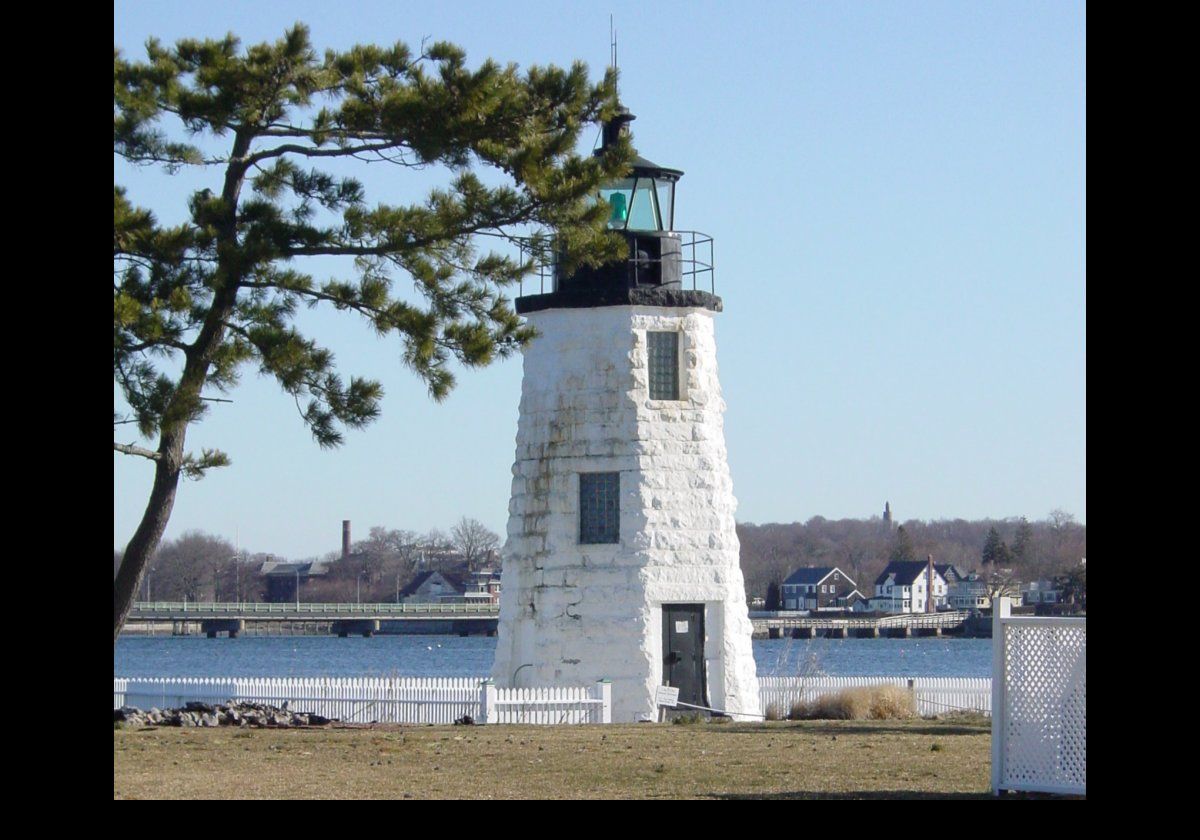 Here is a series of views of the Newport Harbor lighthouse.  It is on Goat Island, but should not be confused with the Goat Island Lighthouse near Kennebunkport, ME.  
