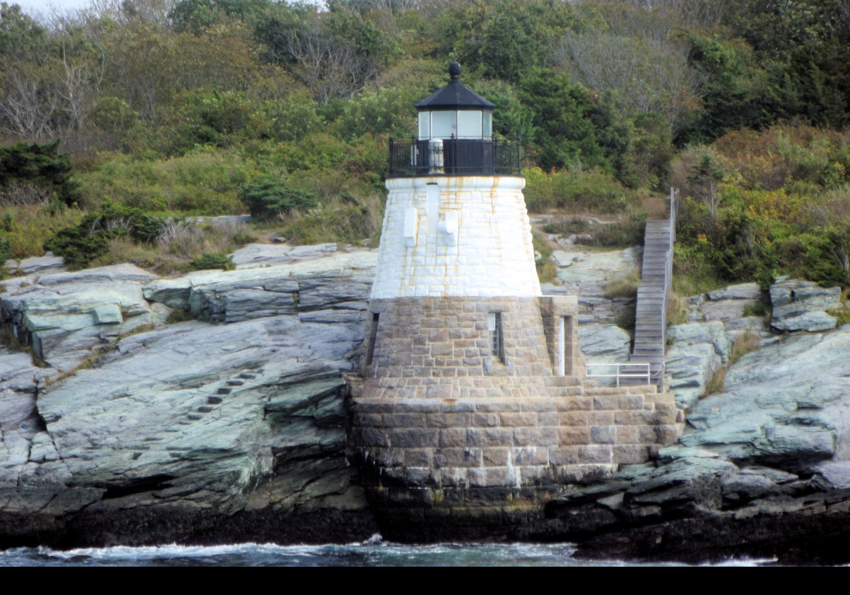 View of the lighthouse from the sea.