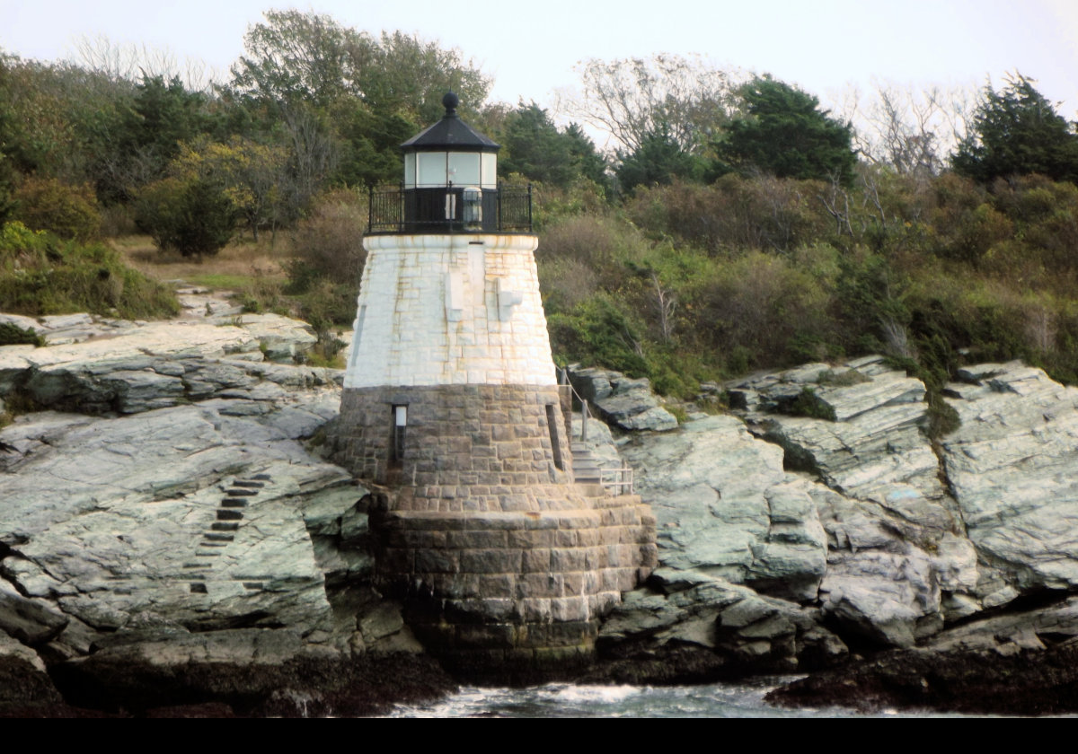 View of the lighthouse from the sea.