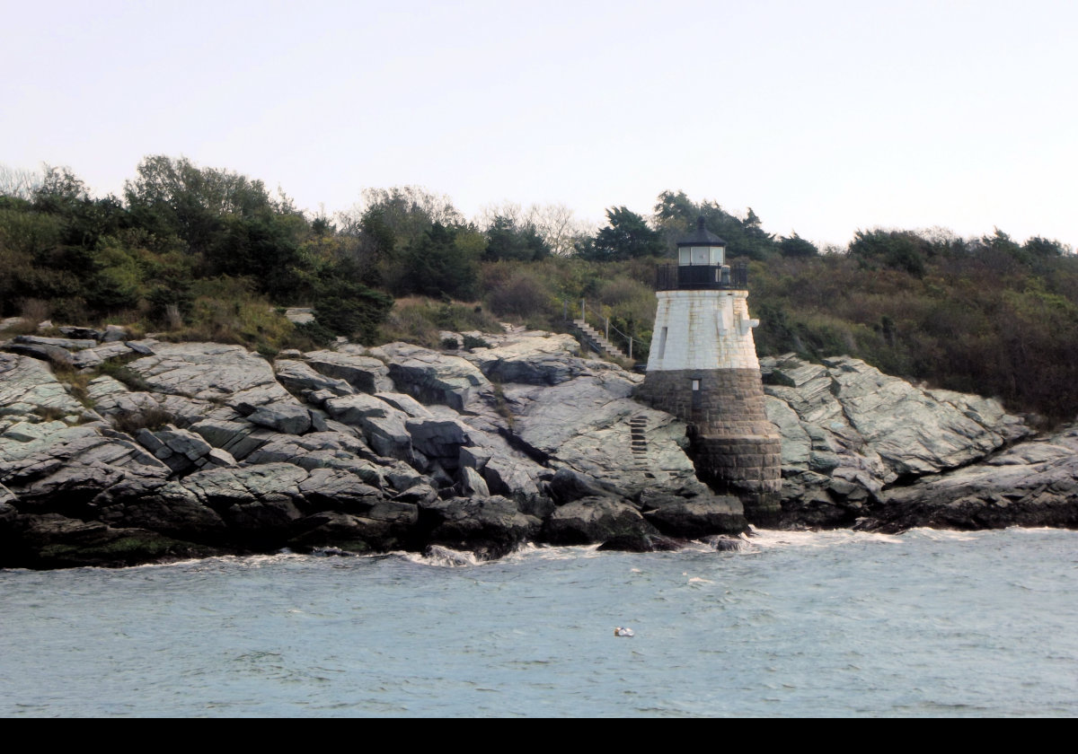 View of the lighthouse from the sea.