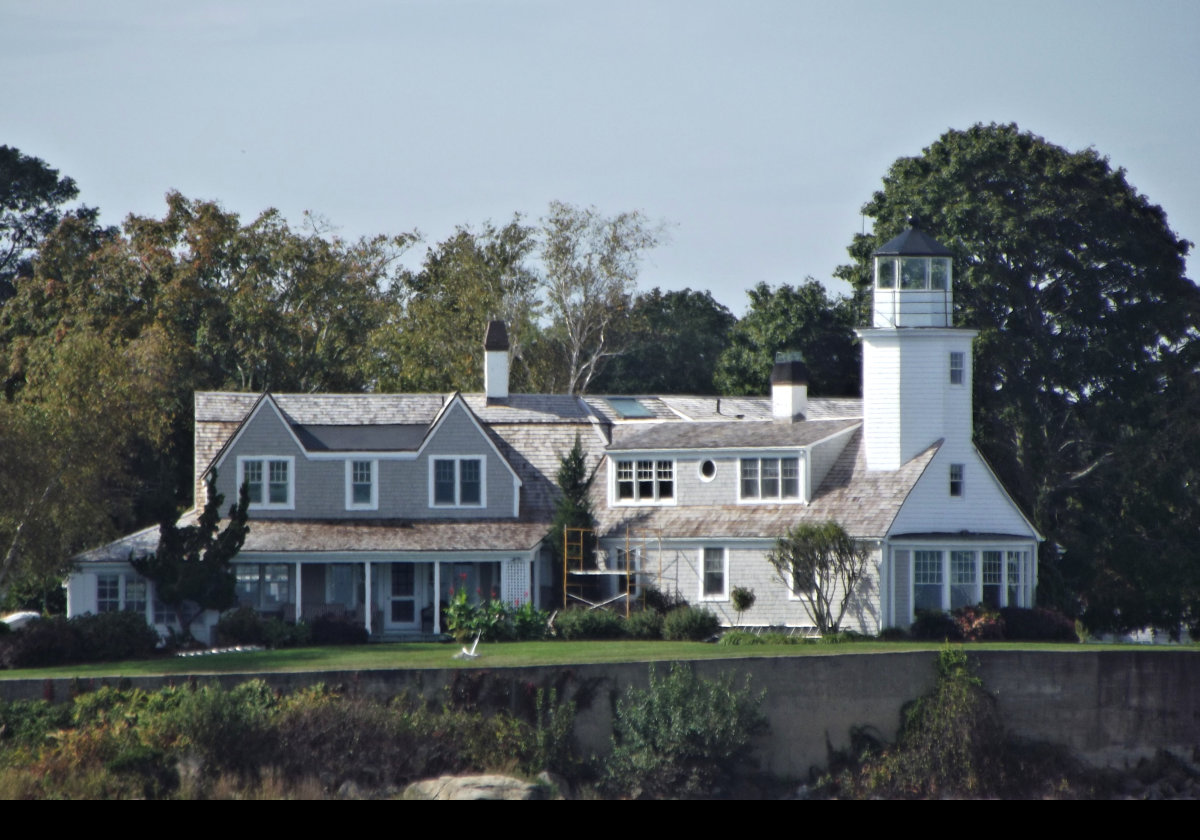 The lighthouse was built in 1831 with a stone keeper's dwelling and wooden tower.