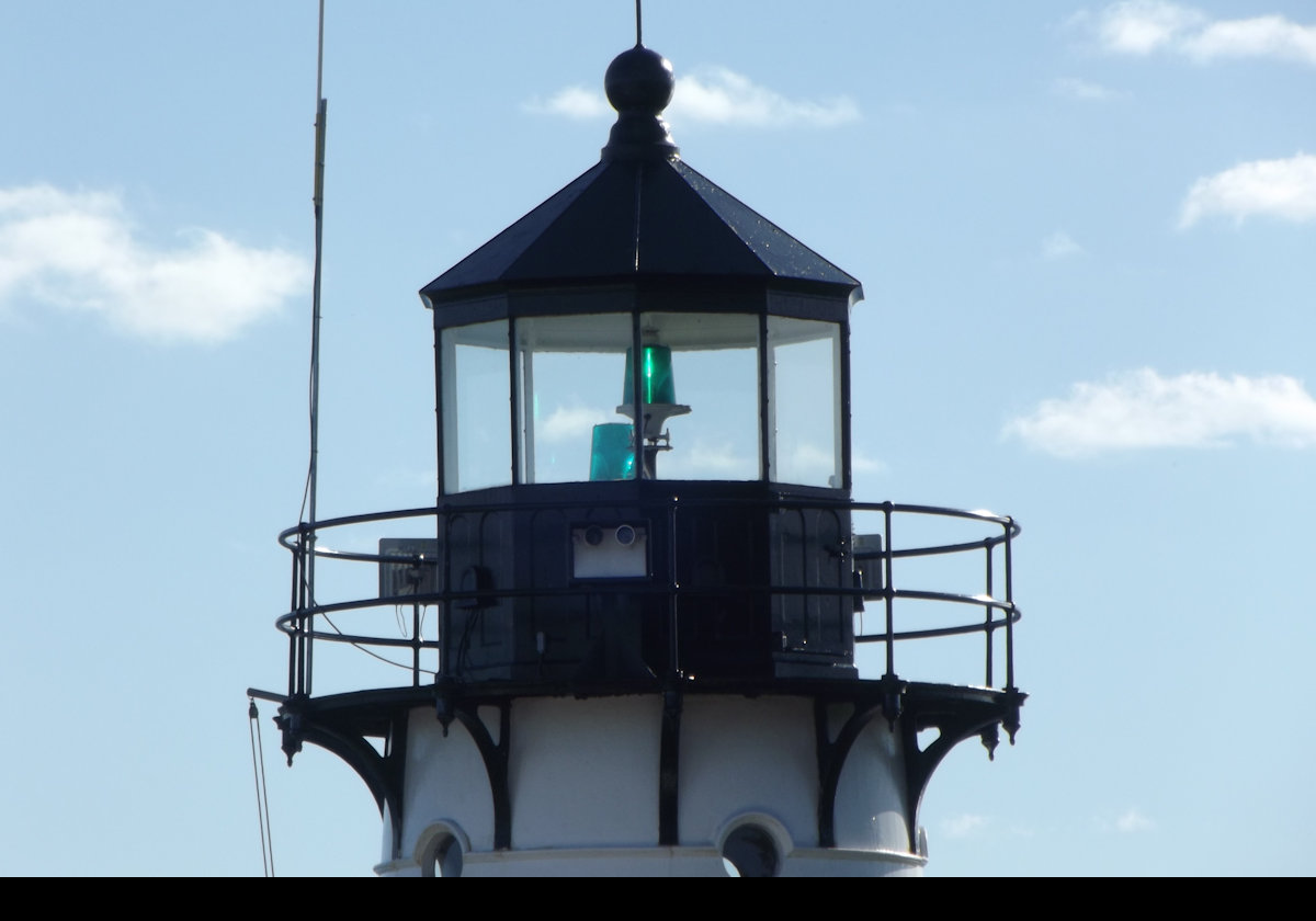 The lighthouse was automated In 1985, when the lovely Fresnel lens was replaced by a modern optic. The surrounding area is expensive residential, and the residents seem not to welcome lighthouse fans!