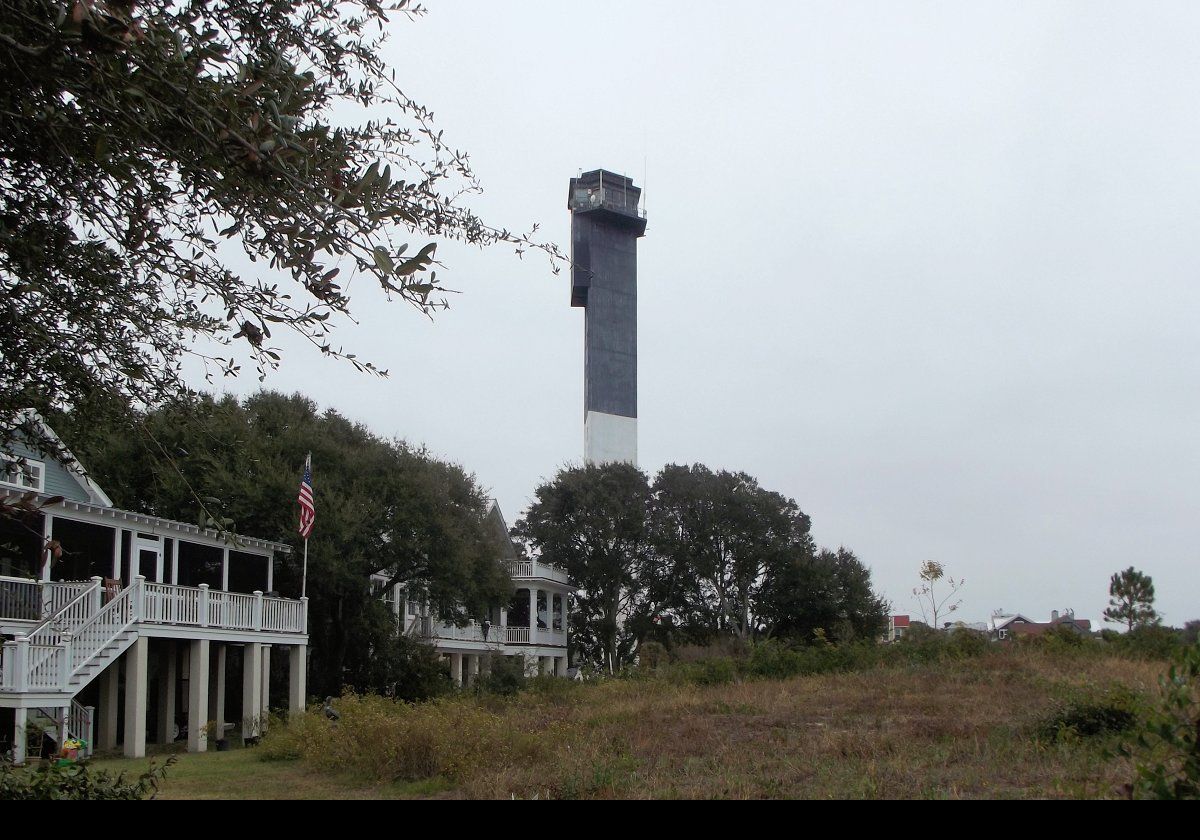 The Charleston Light, more correctly known as the Sullivan's Island Lighthouse, is one of the most modern lighthouses in the country.  I have to say that to me, it is also one of the ugliest lighthouses I have seen -and I have seen quite a few!