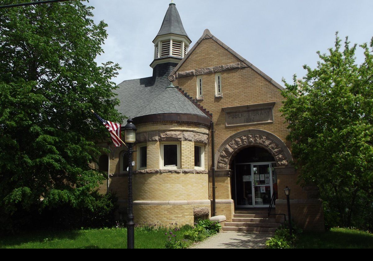 The Calais Free Library built in 1892.It was extended substantially, doubling in size, in 1985.