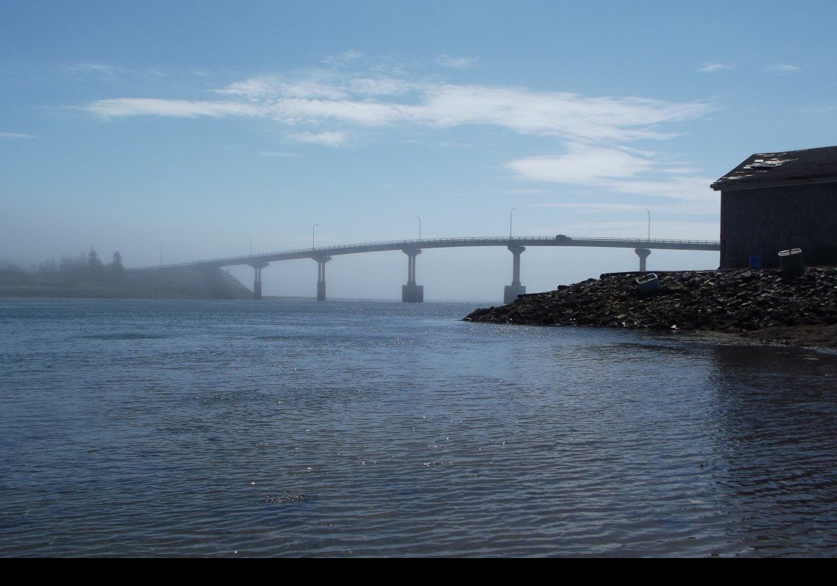 The FDR Memorial Bridge linking Lubec, in the US, to Campobello Island in Canada.  