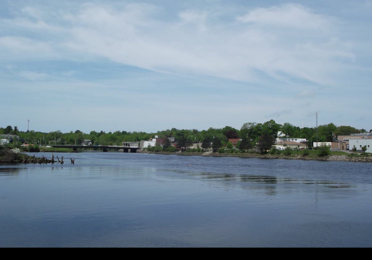 Looking across the St Croix River to St. Stephen in New Brunswick.