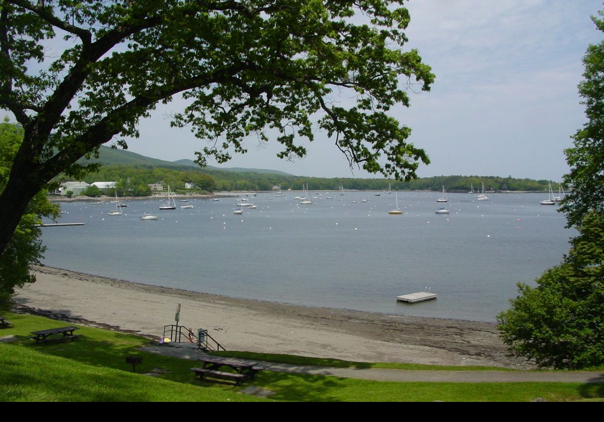 This picture shows Camden Harbor in Maine.