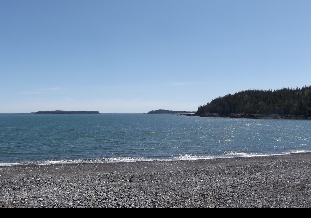 Looking at part of the same stretch of beach as the previous picture, but in much brighter weather.