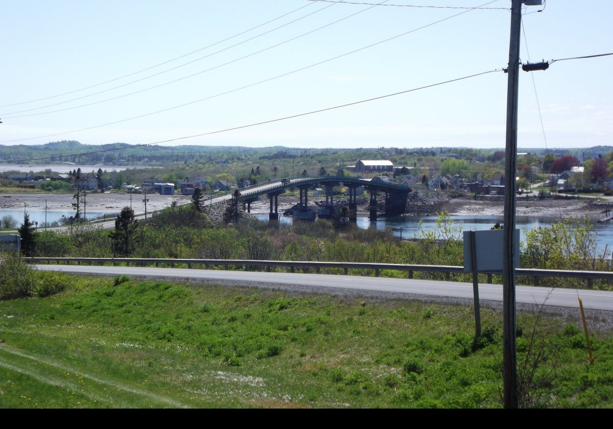 Views of Lubec and the FDR Memorial Bridge taken from the Campobello Island Visitors Centre.