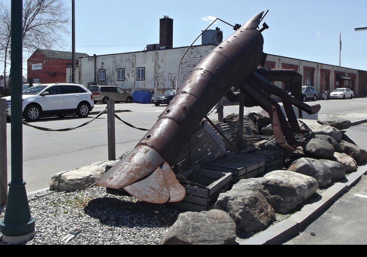 This steel sculpture stands outside of the Maine Lighthouse Museum. Robert Daniels made it, but I do not know when; or why!