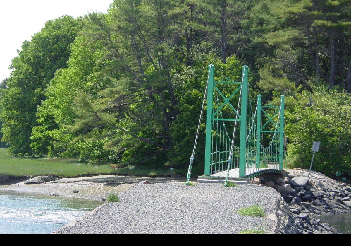 Considered to be the world's smallest suspension bridge, it really does "wiggle" as one walks across it.