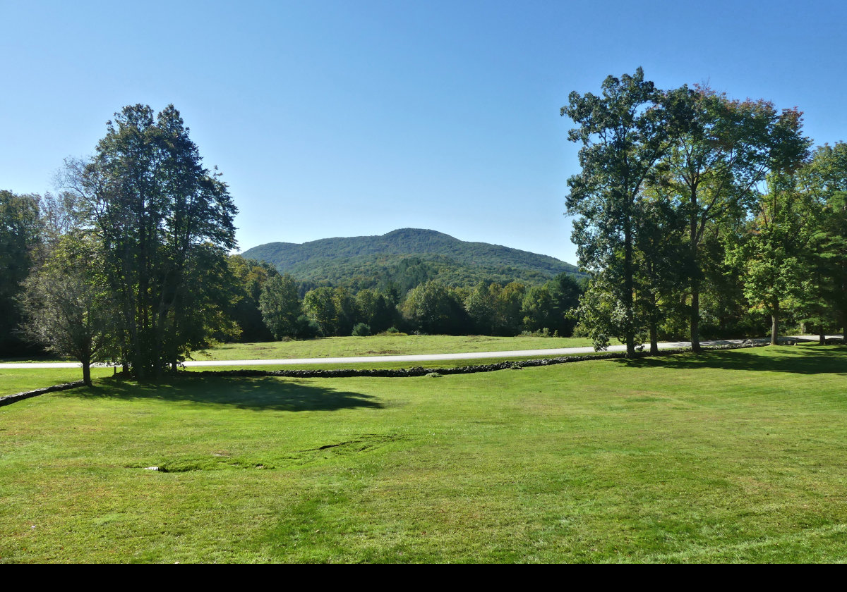 Monument Mountain from the piazza. Following a brief period of ownership by The Trustees of Reservations, the 79 acre parcel was acquired by the  National Trust for Historic Preservation. The National Trust was bequested another 50 acres of the estate by Cresson