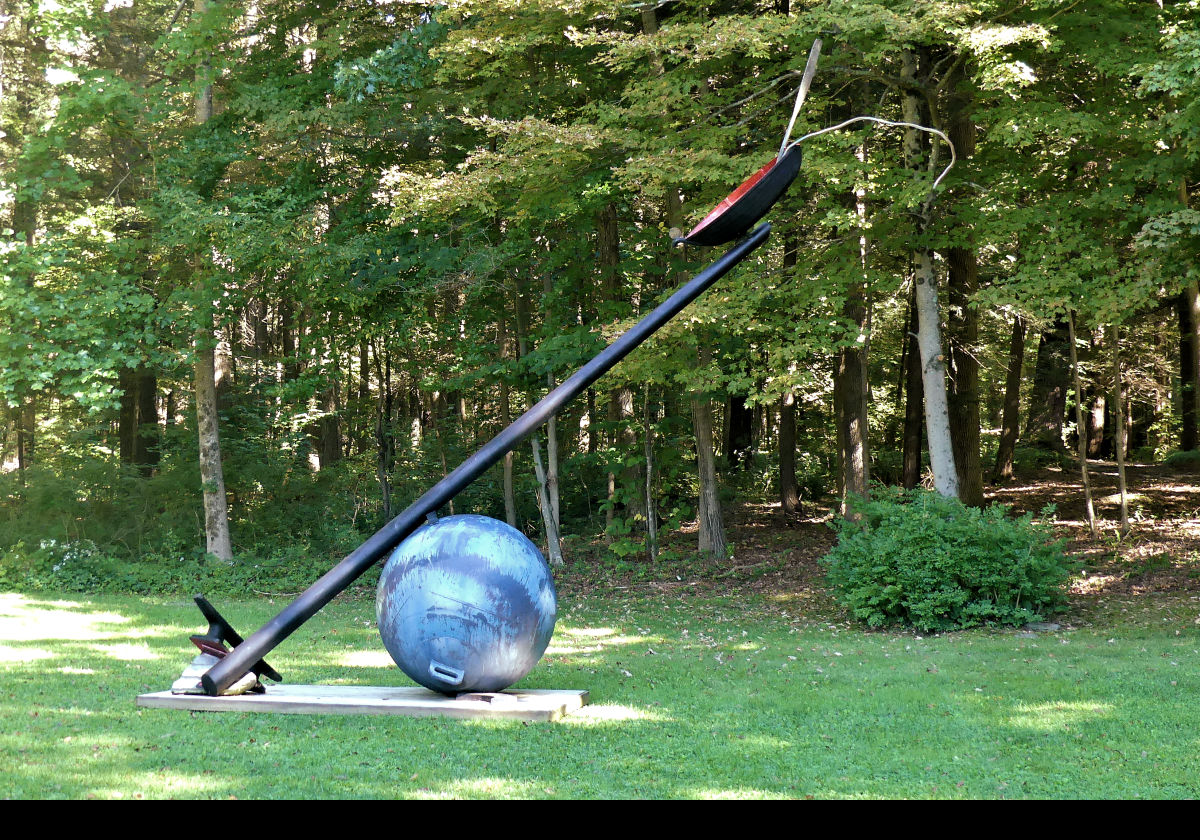 John Van Alstine, Charon’s Steel Styx Passage, 1996, In granite & steel