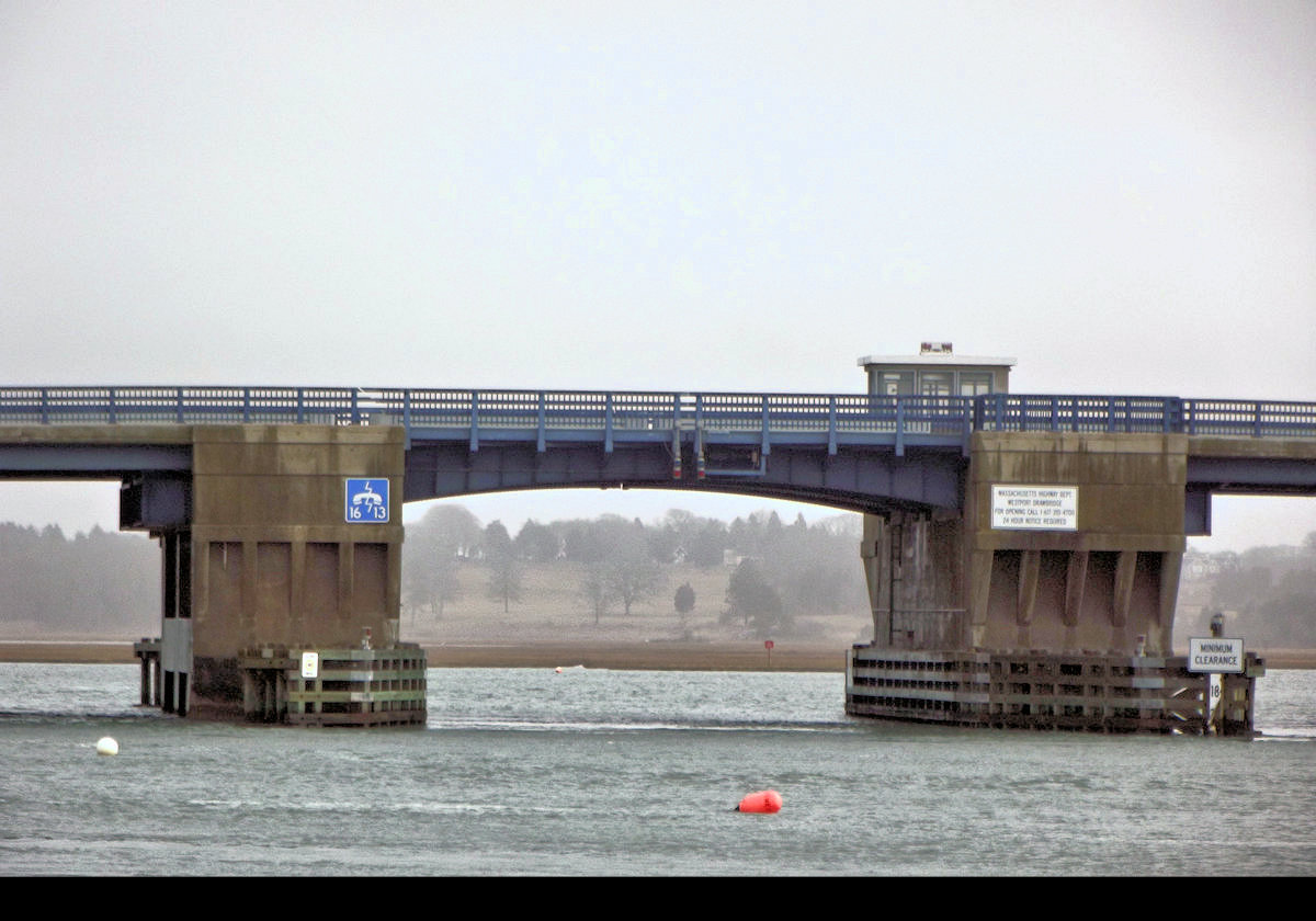 The bridge crosses the East Branch of the Westport River.  Originally, it was called the Westport River Bridge, and was renamed in 1983 for Specialist 4th Class Normand Edward Fontaine, a local man killed in the Vietnam War.