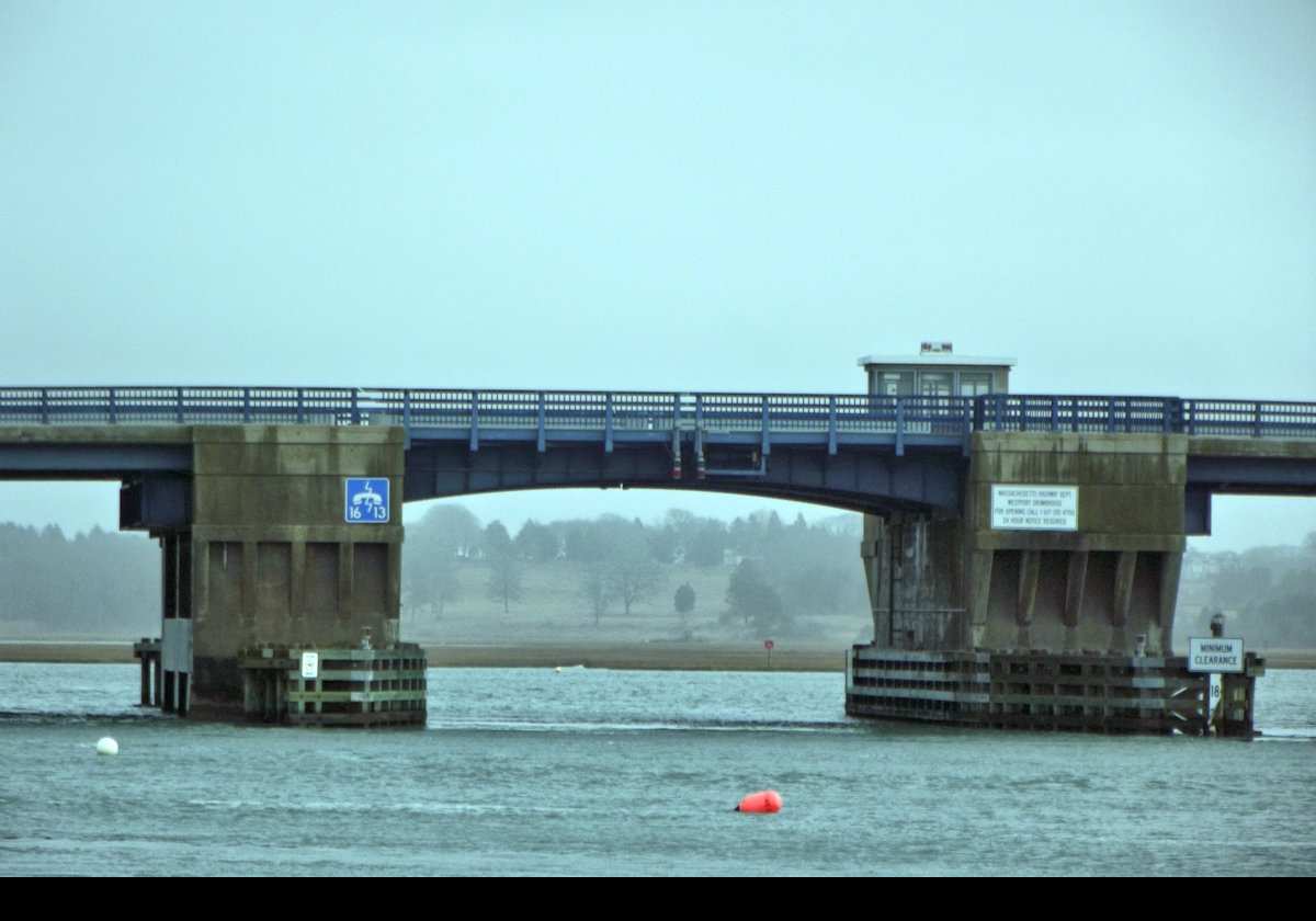 The bridge crosses the East Branch of the Westport River.  Originally, it was called the Westport River Bridge, and was renamed in 1983 for Specialist 4th Class Normand Edward Fontaine, a local man killed in the Vietnam War.