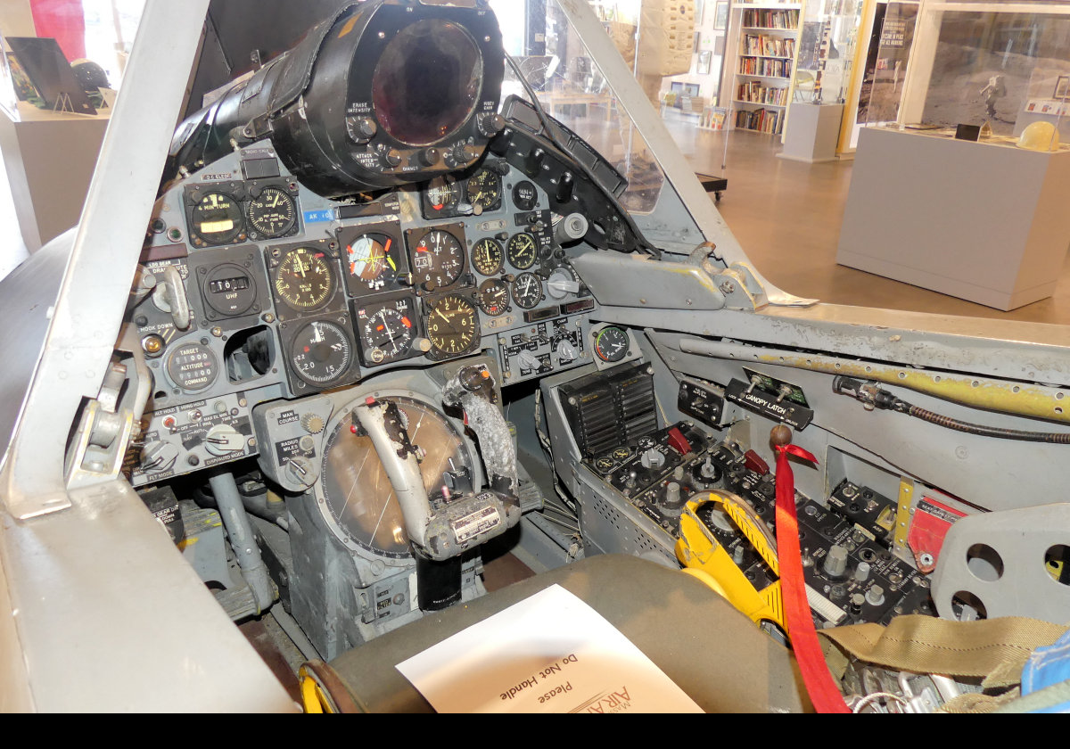 An interior shot of the F-106 Delta Dart Aircrew Trainer.  