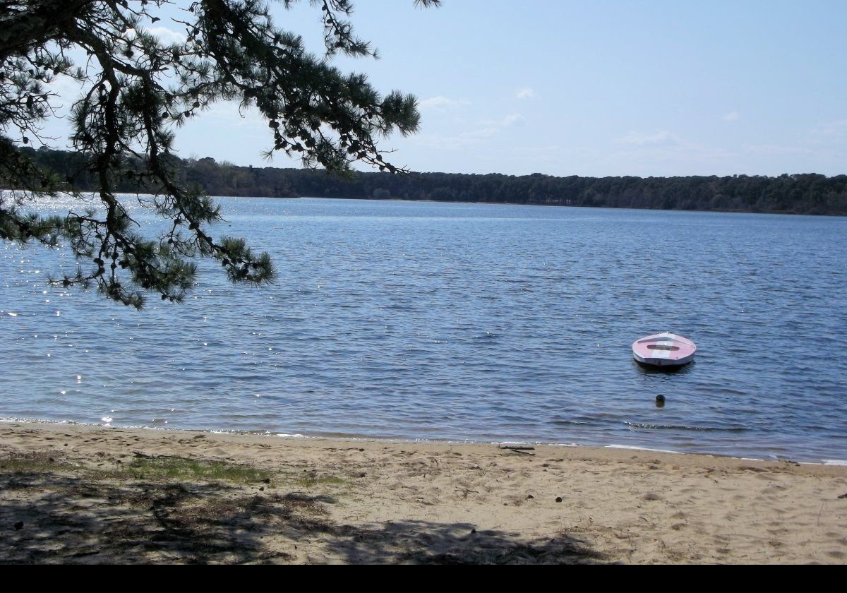 The small beach on the Great Pond in Eastham, MA.