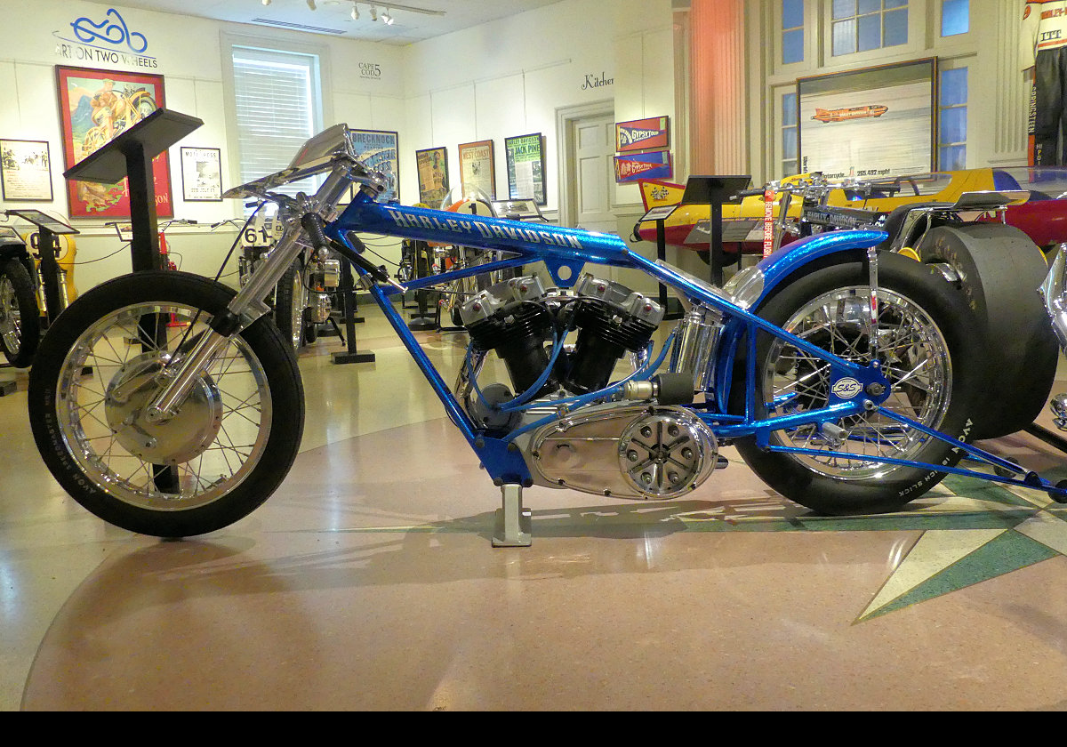 Another view of the 1968 Harley Drag Bike.  Click the image to see a closer view of the engine