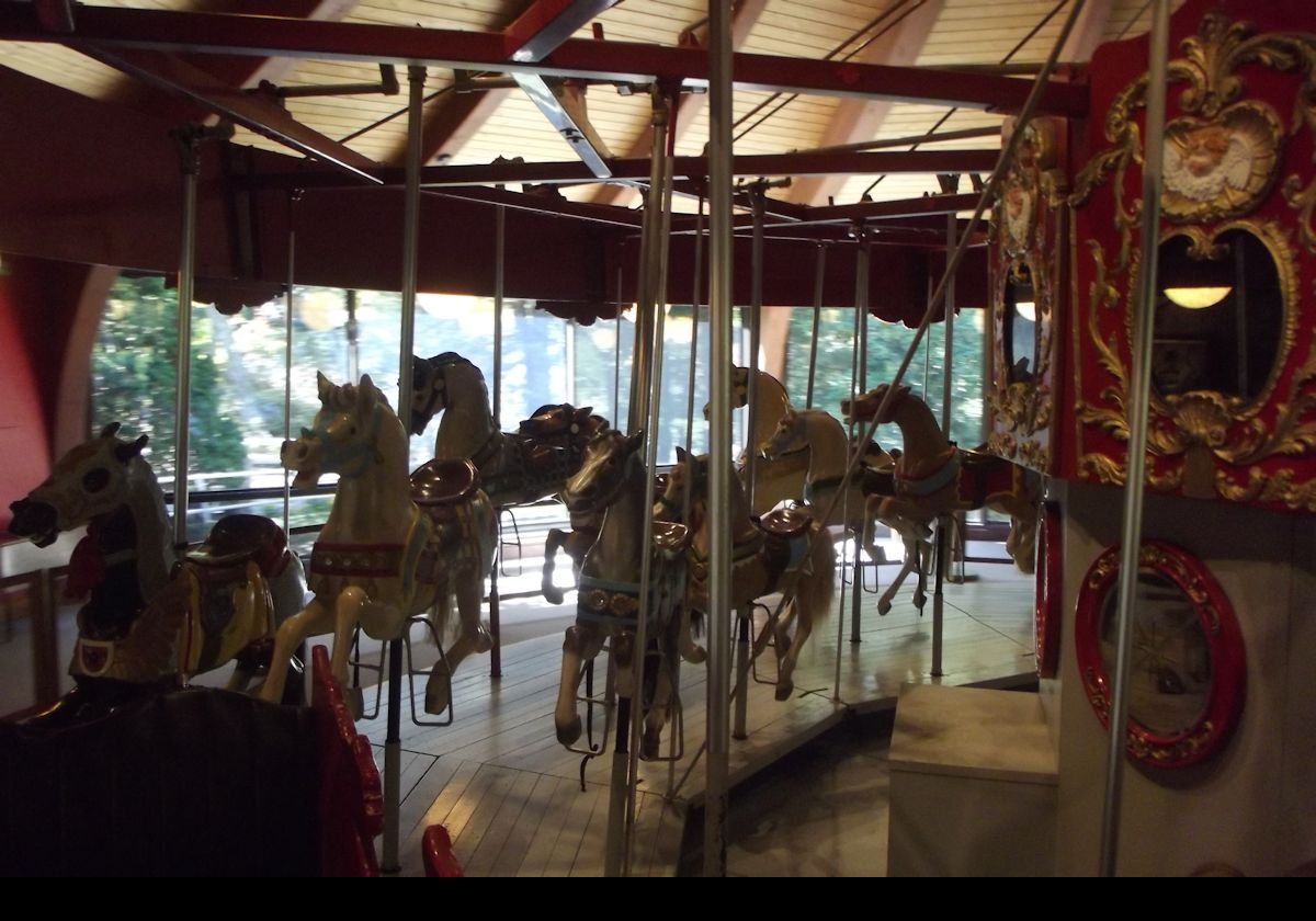 This hand carved carousel dates back to 1908 when it was made by Charles Looff, so it has been in operation for over a hundred years.