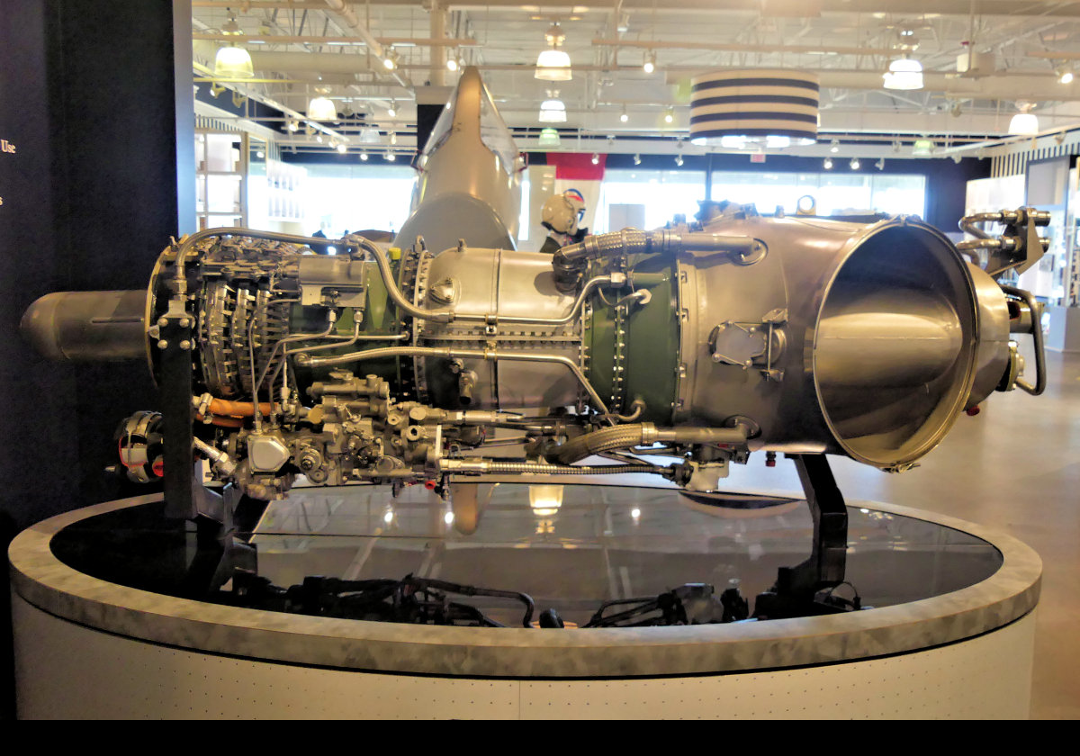 Another view of the General Electric CT58 Turboshaft engine.