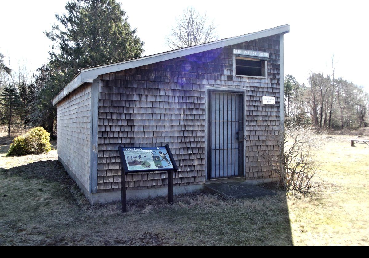 The Swallow Barn.  Barn swallows are observed May to August.