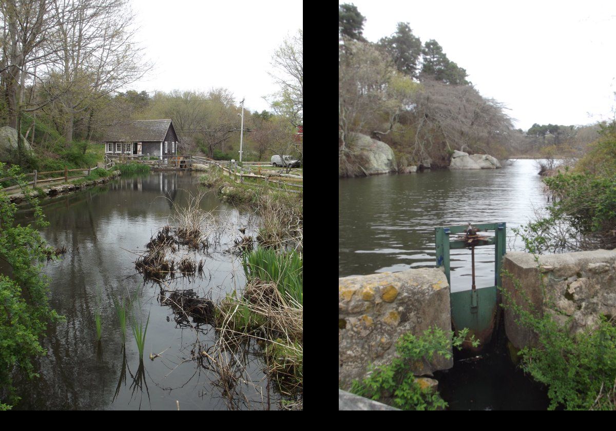 The Lower Mill Pond feeds into Stony Brook and the Herring Run.