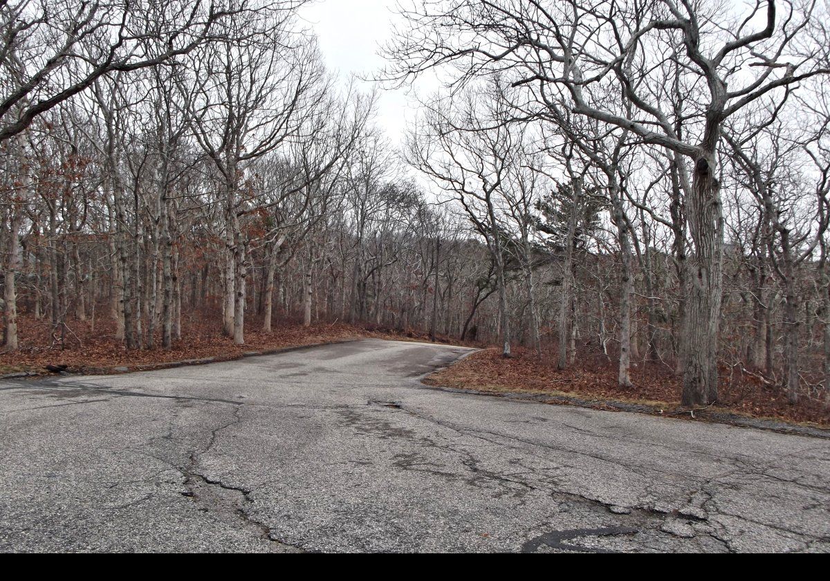 The road leading up to Scargo Tower in Dennis on Cape Cod.