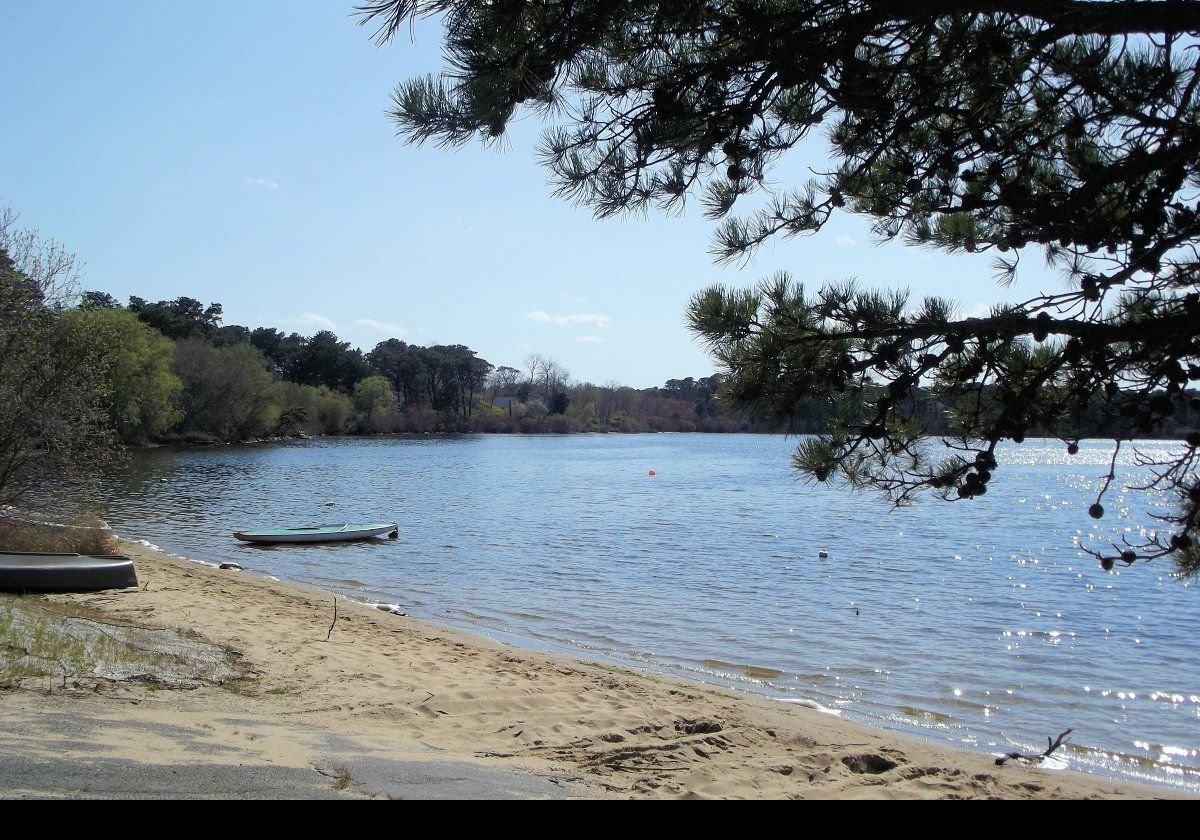 The small beach on the Great Pond in Eastham, MA.