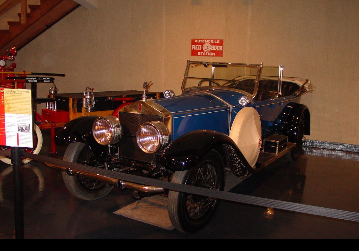 1922 Rolls-Royce Silver Ghost Pall Mall Phaeton. It had a six cylinder engine of about 7,400 ccs producing 40 horse power.