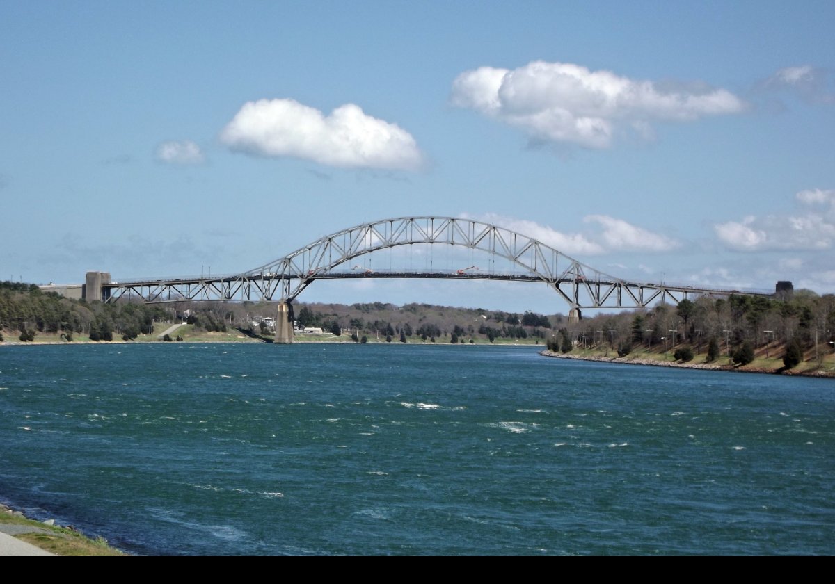 The Sagamore Bridge carries Route 6 over the Cape Cod Canal.