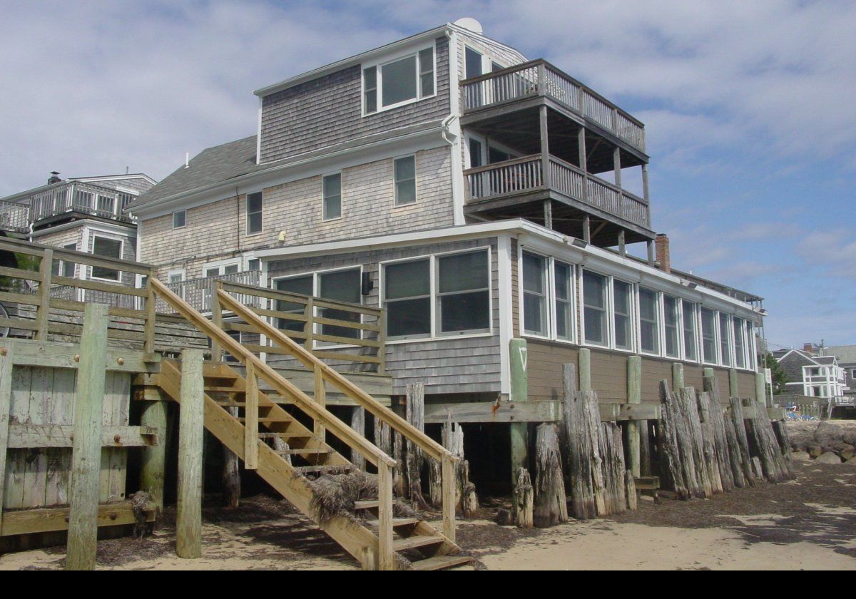 The seaward side of Fanizzi's.  We always try to get there early so we can get a table by the window looking out across Provincetown Harbor.  On a clear day, you can see due south to the Long Point Lighthouse 