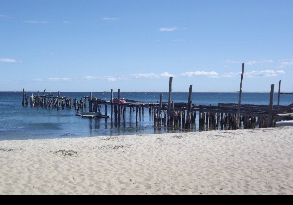 A very old & dilapidated pier on Cape Cod Bay in Provincetown.