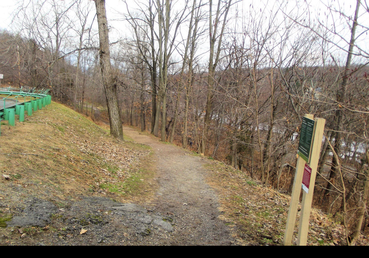 The Dinosaur Footprints are found just off Route 5 in Holyoke Massachusetts.