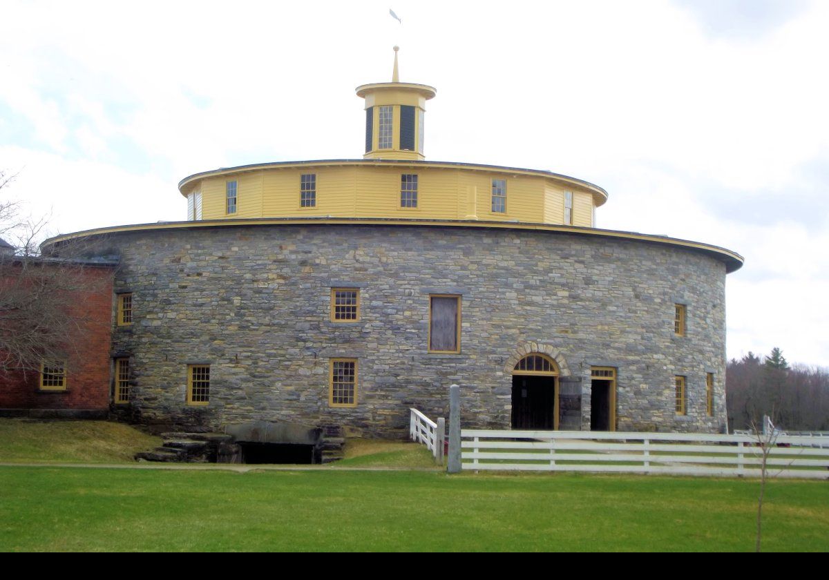 It was after the 1864 fire that the Shakers painted the barn in its distinctive yellow. The color was restored in 2009.