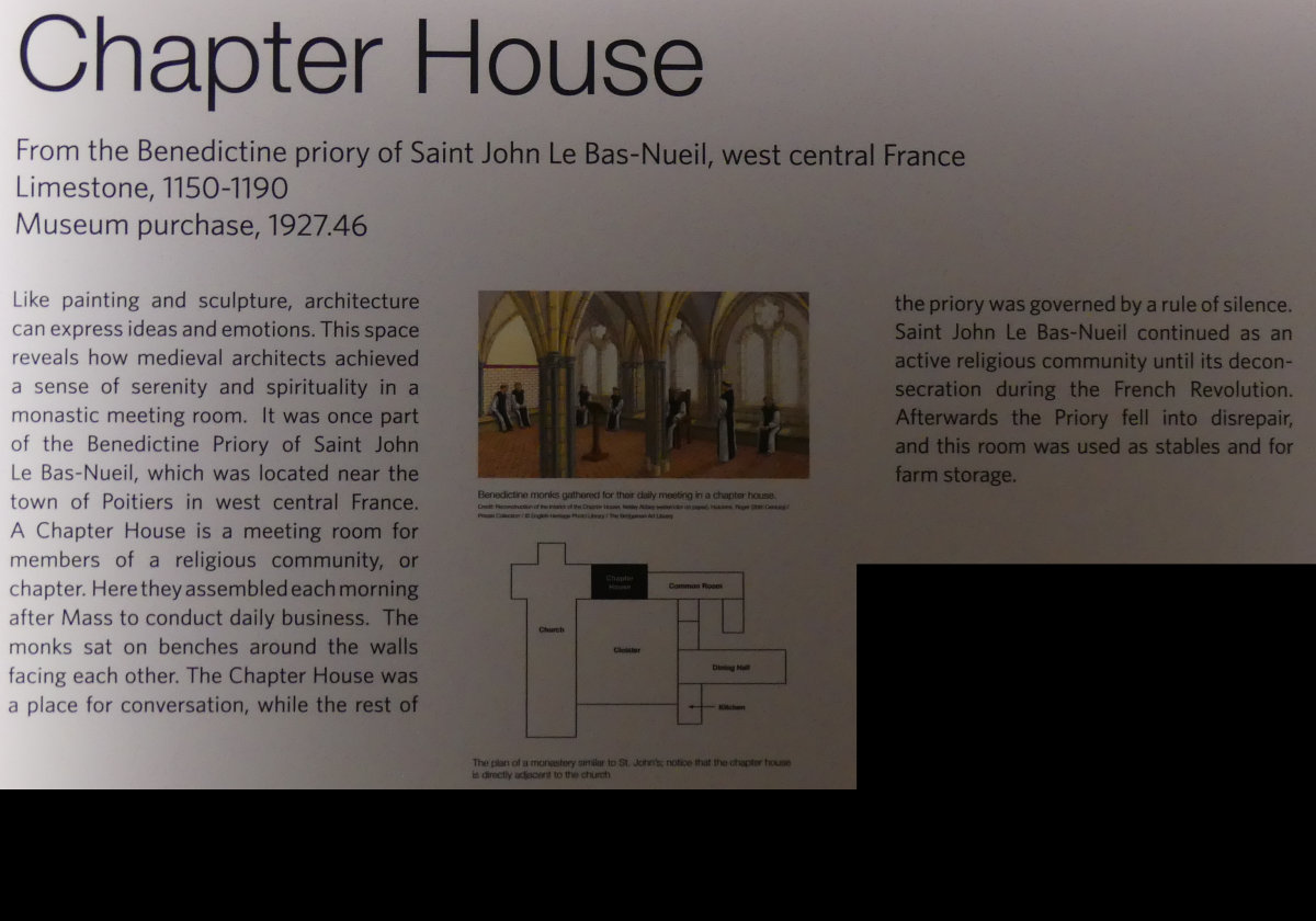 The Chapter House from the Benedictine priory of Saint John Le Bas-Nueil.  Click the image for more information.