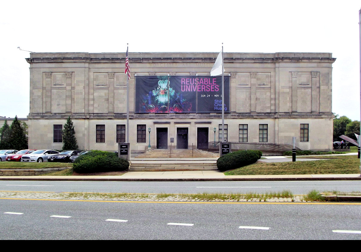 Exterior of the Worcester Art Museum, known as WAM.