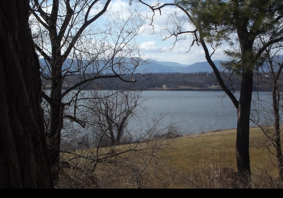 Several views of the Hudson River and the grounds of the estate.