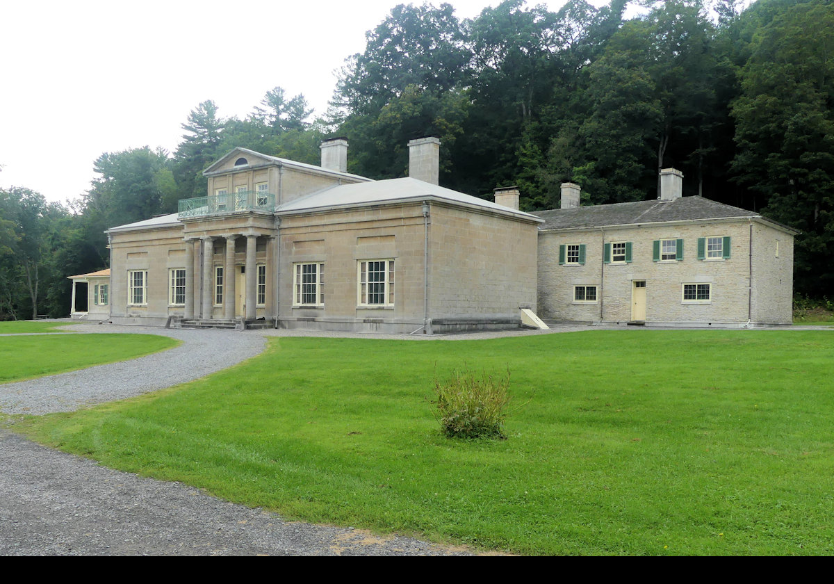 The house as finally completed for George Clarke by the architect Philip Hooker.  Click the image for a comprehensive history of George Clarke and Hyde Hall.