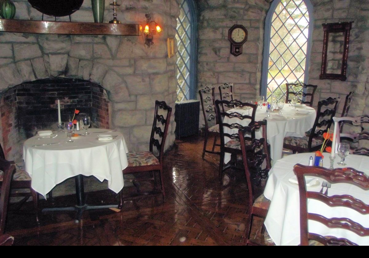 Part of the dining room in Beardslee Castle.