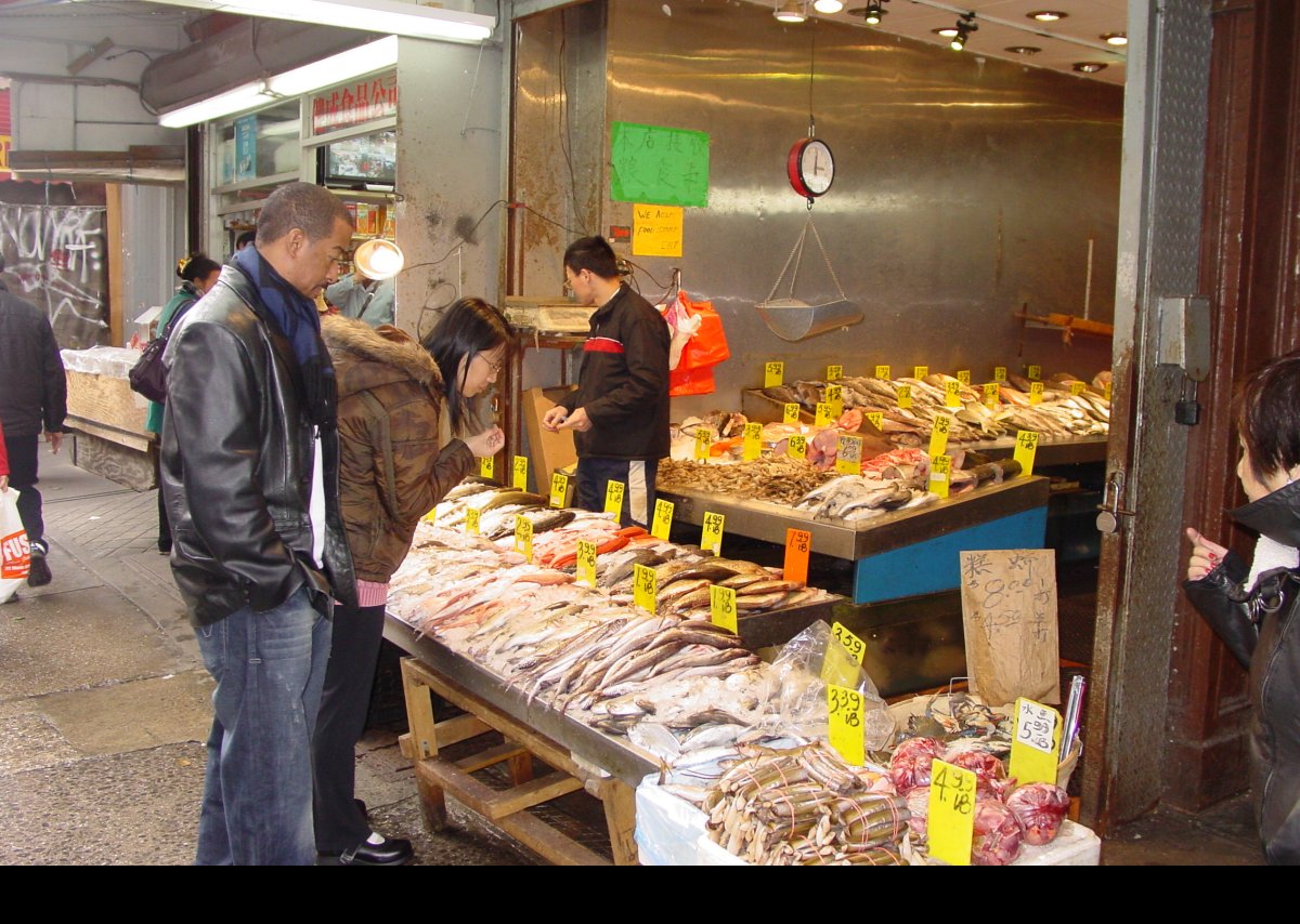 Food stalls in Chinatown.