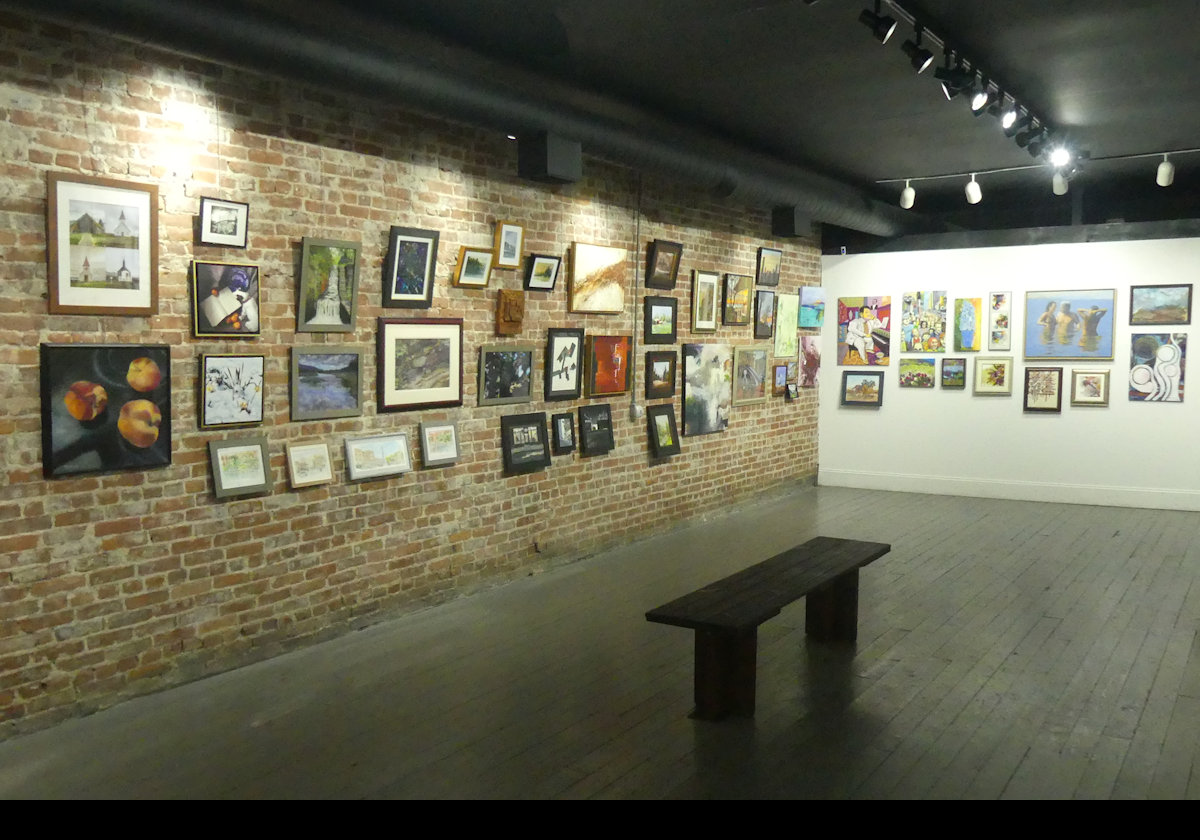 There is also an exhibition space that housed this art display when we visited. Here are a few examples.