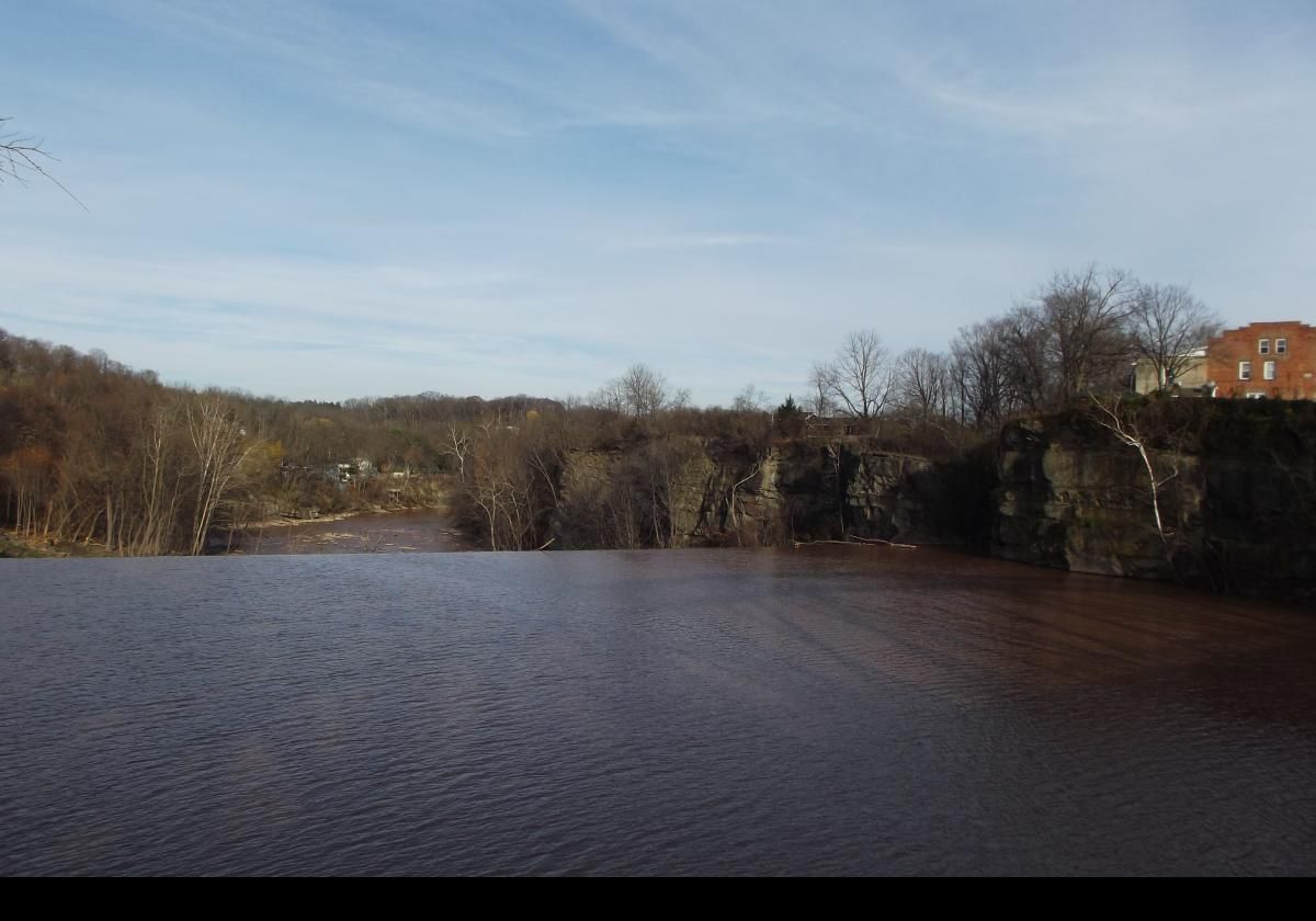 The Cantine Dam separates the upper and lower stretches of the Esopus Creek.