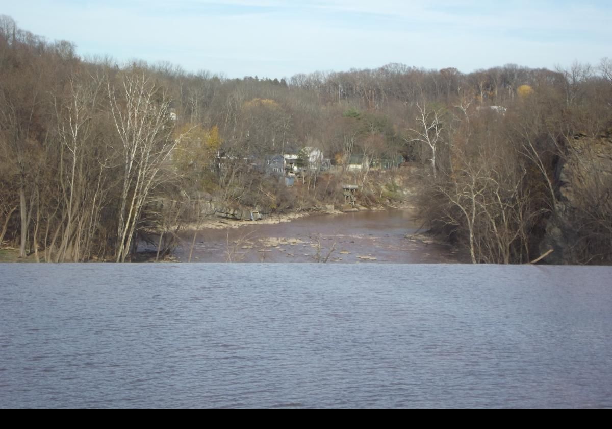 The Cantine Dam separates the upper and lower stretches of the Esopus Creek.