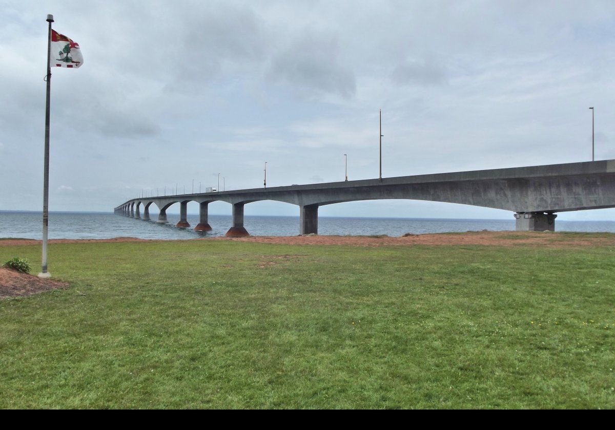 The start of the bridge.  Construction started in the Fall of 1993.  The official opening was on May 31st 1997.