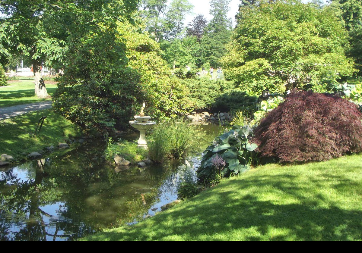 One of a number of water features in the gardens.