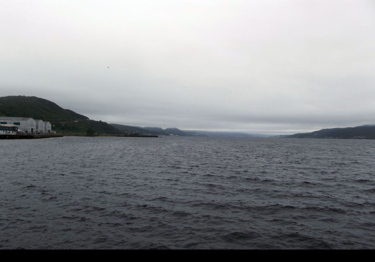 Arriving in Corner Brook on a cloudy morning.