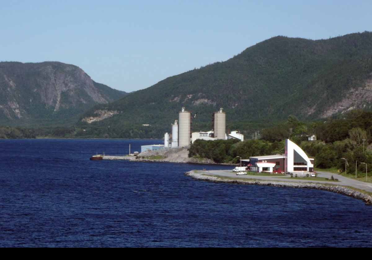 The R. A. Pollett Building in front with the CRH Cement Terminal behind.